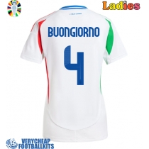 Italy Alessandro Buongiorno #4 Replica Away Shirt Ladies Euro 2024 Short Sleeve